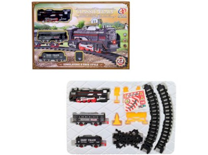 14441 - Vlaková souprava, na baterie, se světlem, 23 ks, 36,5 x 4,5 x 24,5 cm