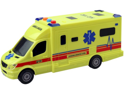 25548 - Sanitka SK na setrvačník, na baterie se světlem a zvukem, 8 x 19 x 6 cm