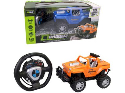 16258 - Auto terénní na dálkové ovládání, světlo, modré 21 cm