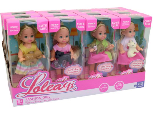 Panenka s pejskem, 11 cm, 12 ks v display boxu,