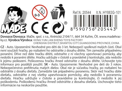 Auto 16 x 7,8 x 5 cm