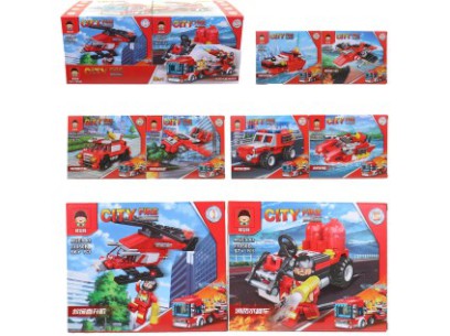 88807-26556 Stavebnice hasiči, 8 ks v display boxu