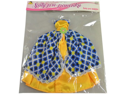 59728 - Šaty plesové pro panenku, 21 druhů - mix, 26 cm