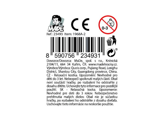 Relaxační kostka barevná 5 cm