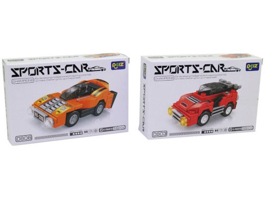 18100 - Auto sportovní, volná kola, 16 ks v display boxu