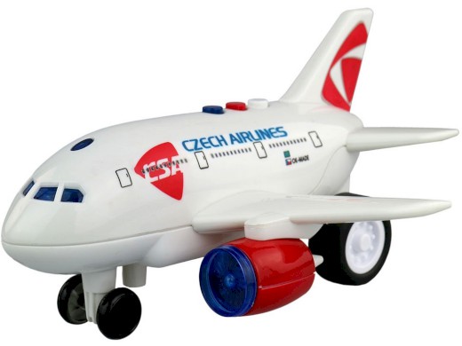 98535 - Letadlo ČSA s hlášením kapitána a letušky, na setrvačník, 20 cm