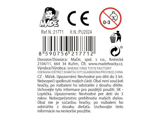 Míčky 10 cm, 12 ks v display boxu