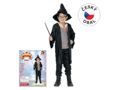 Šaty na karneval - kouzelník, 120-130 cm