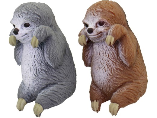 Zvířátko lenochod, 24 ks v display boxu, 9 cm