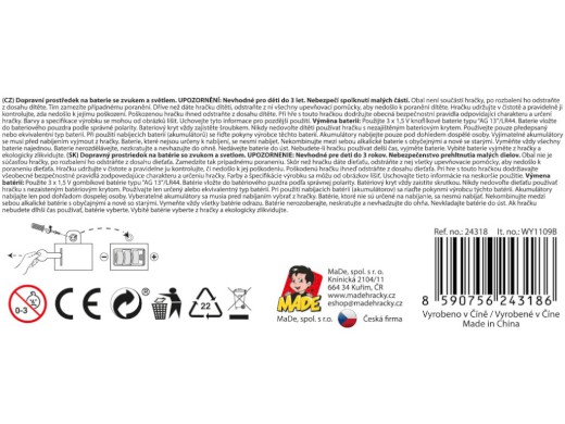 Auto ambulance, na baterie, světlo, zvuk