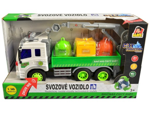 12575 - Auto popelářské na setrvačník, kontejnery na tříděný odpad