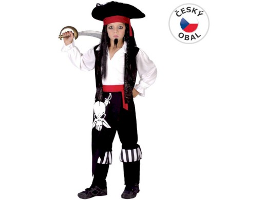 50228 - Kostým na karneval - Pirát, 120-130 cm