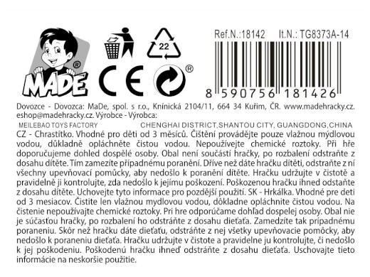 18142 - Chrastítka, 2 ks, 12 x 9 cm