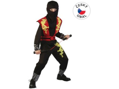 47738-82459 82459 - Kostým na karneval - Ninja, 120-130 cm