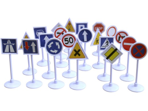 89491 - Dopravní značky na kartě 21 ks, 18 x 16 cm