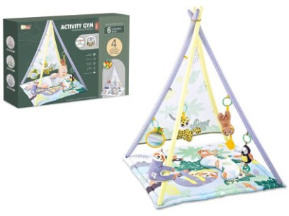 11465 - Podložka - stan, s hudbou, míčky a doplňky,  85 x 85 x 112 cm