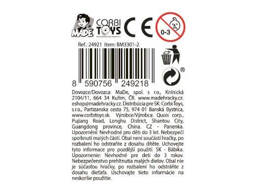 Panenka, 13 x 9 x 25cm