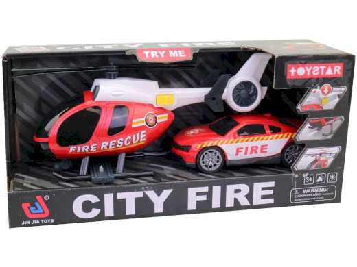 21055 - Vtrtulník s hasičským vozem, 20,8 x 7,5 x 12,5 cm