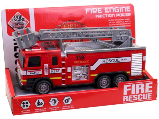 Auto hasiči na setrvačník, 17 cm