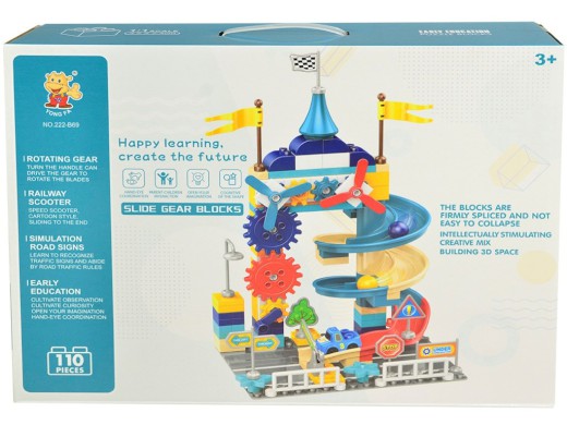 11506 - Kostky s kuličkodráhou, 110 ks, 43 x 26 x 26 cm