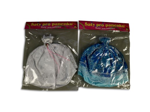 59728 - Šaty plesové pro panenku, 21 druhů - mix, 26 cm