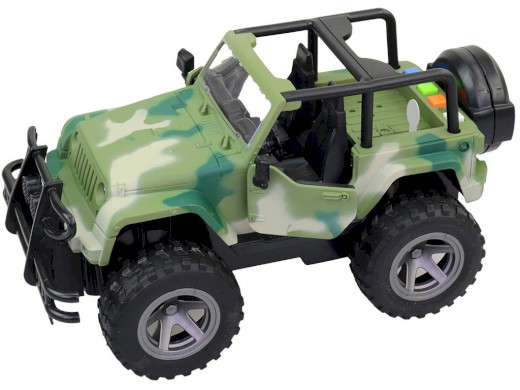 03226 - Jeep vojenský, na setrvačník, s reálným hlasem posádky