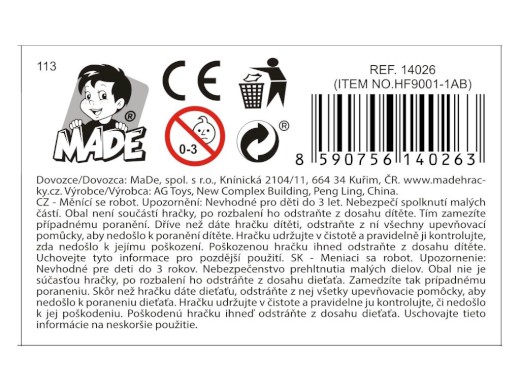 14026 - Robot - auto, měnící se, 12 x 12,5 cm