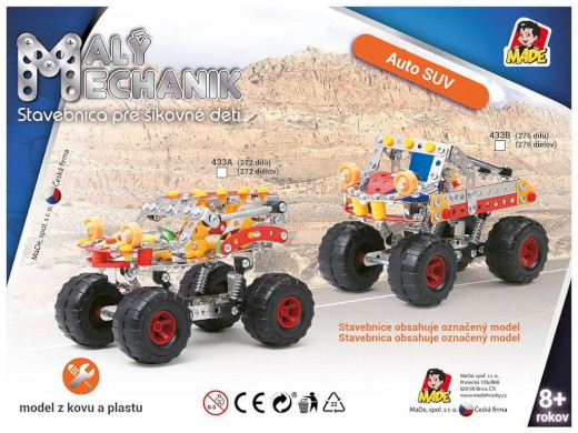 90799 - MaDe Malý mechanik, auto SUV, 272 dílků