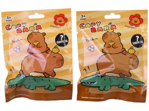 Přívěsek kapybara, 12 ks v display boxu, 5,5 cm