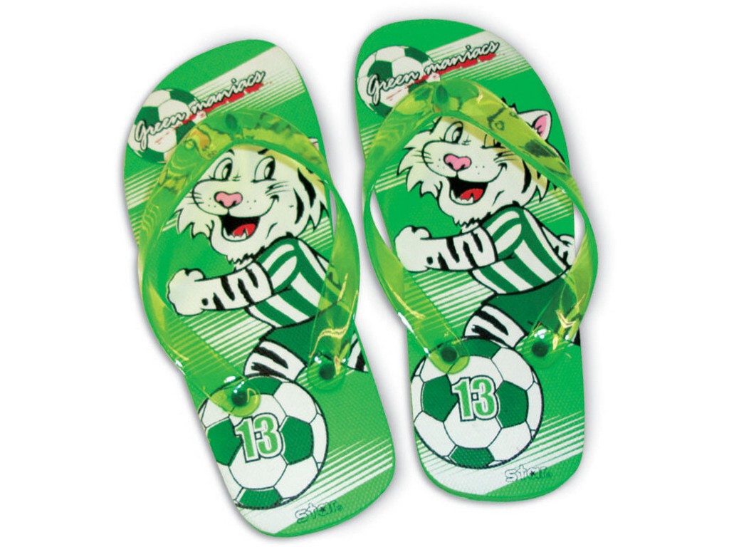 57829 - MaDe Sandály - tygr fotbalista, velikost 28-34, zelené