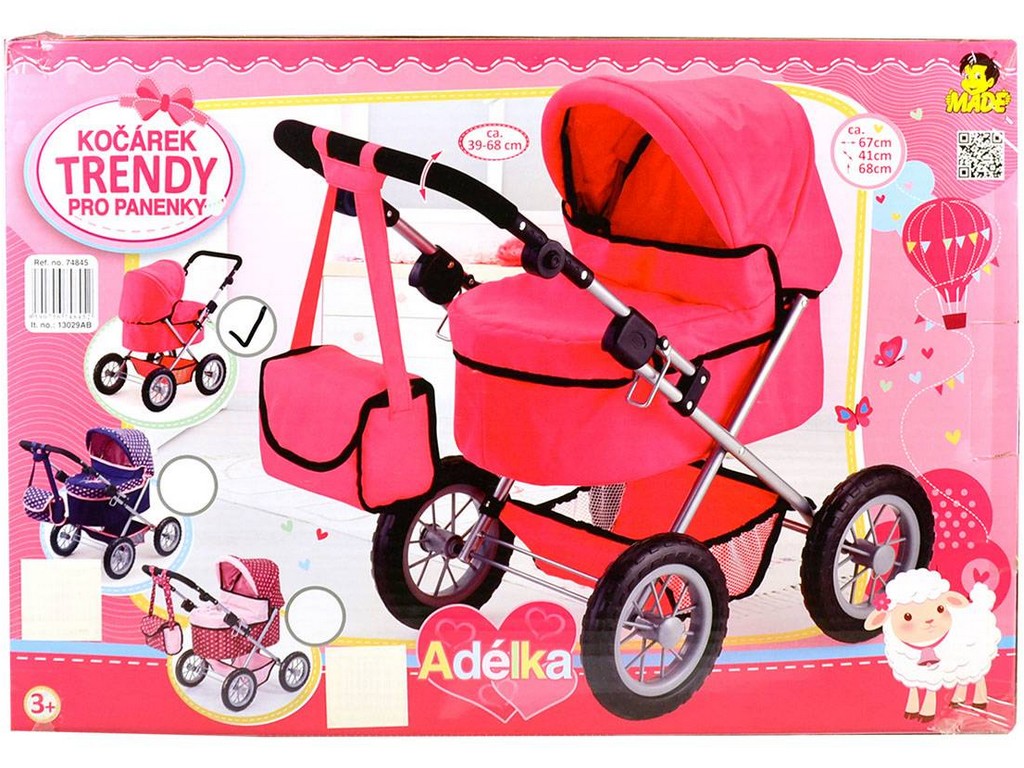 74845 - MaDe Adélka Kočárek, růžová
