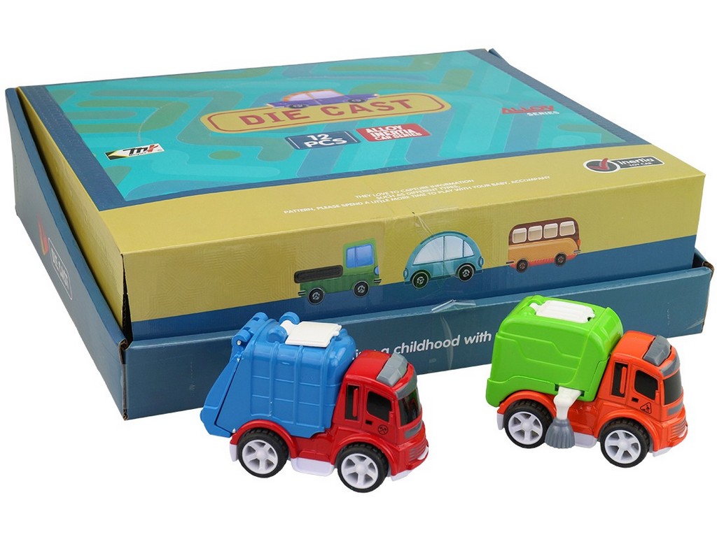 89647 - MaDe Auto městské 6 cm, 12 ks v boxu