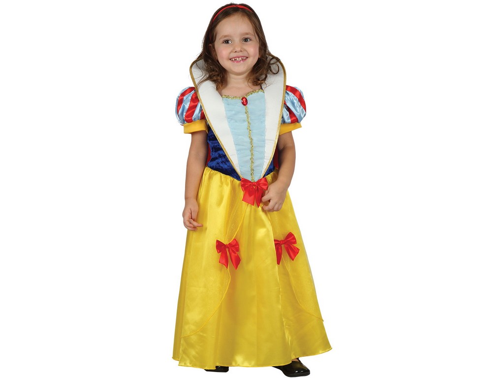 01004 - Šaty na karneval -sněhurka, 92-104 cm