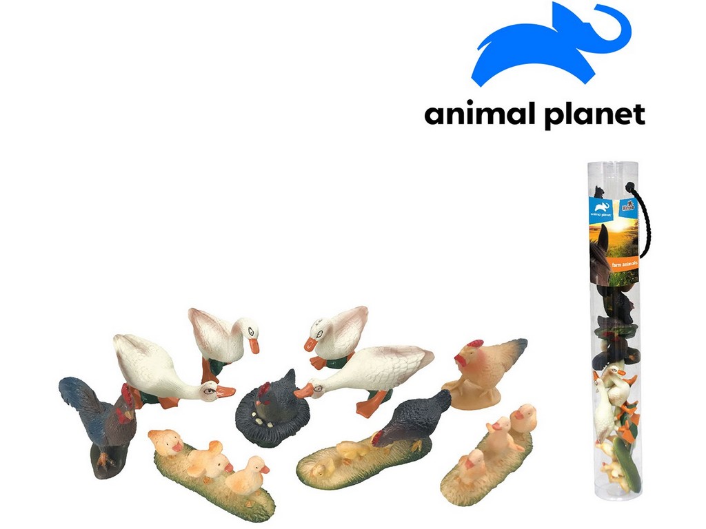07549 - Zvířátka v tubě - farma, 5 - 8 cm, mobilní aplikace pro zobrazení zvířátek, 10 ks