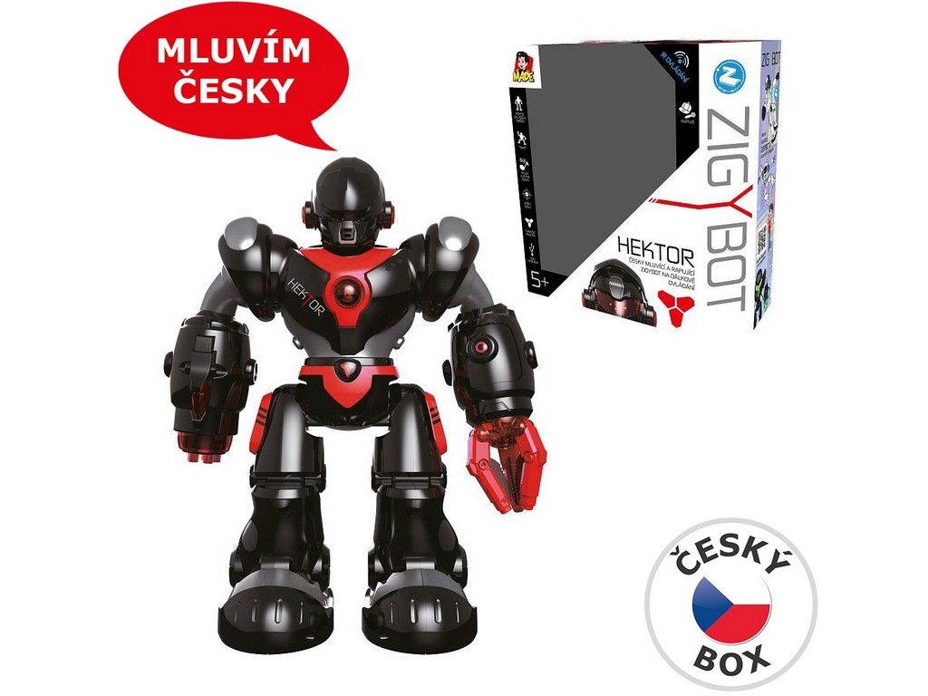 MaDe Robot Hektor rapující robot mluví česky 35cm