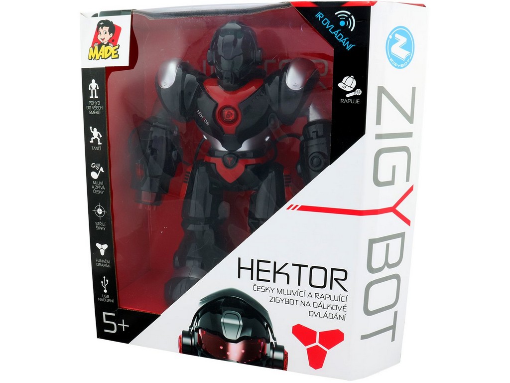 MaDe Robot Hektor rapující robot mluví česky 35cm