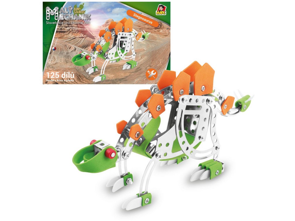 MaDe Malý mechanik Dinosaurus stegosaurus 125 dílků