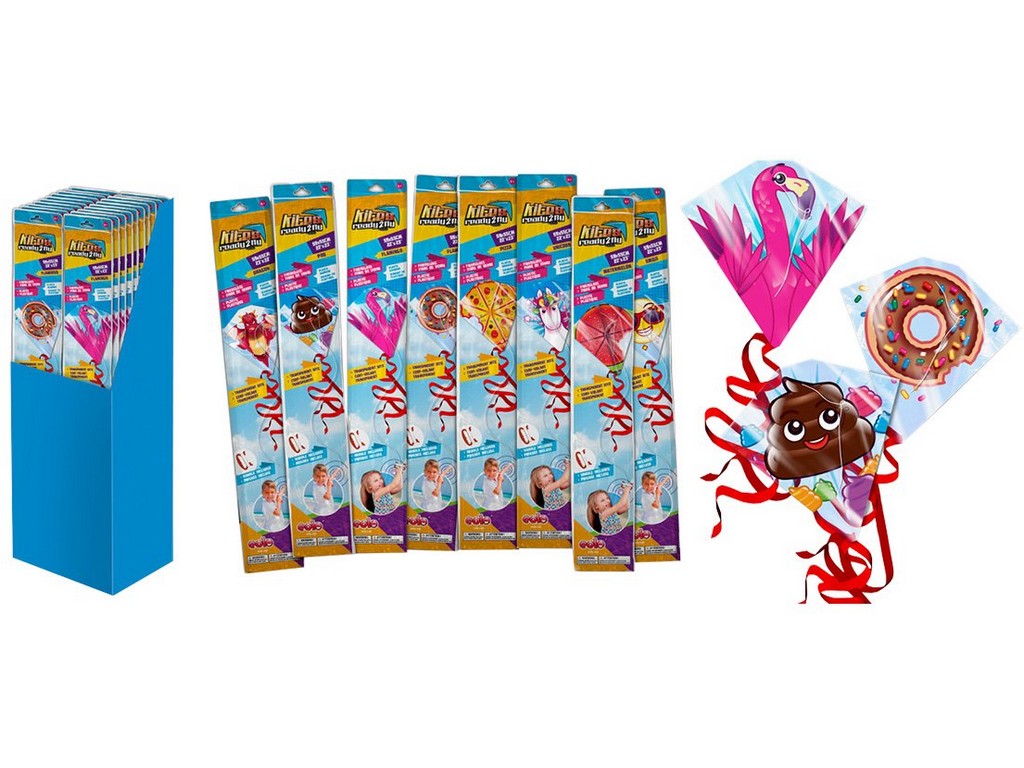 12395 - LÉTAJÍCÍ DRACI V DISPLAY BOXU 24 DISPLAY- 8 DRUHŮ, velikost 59 x 55 cm