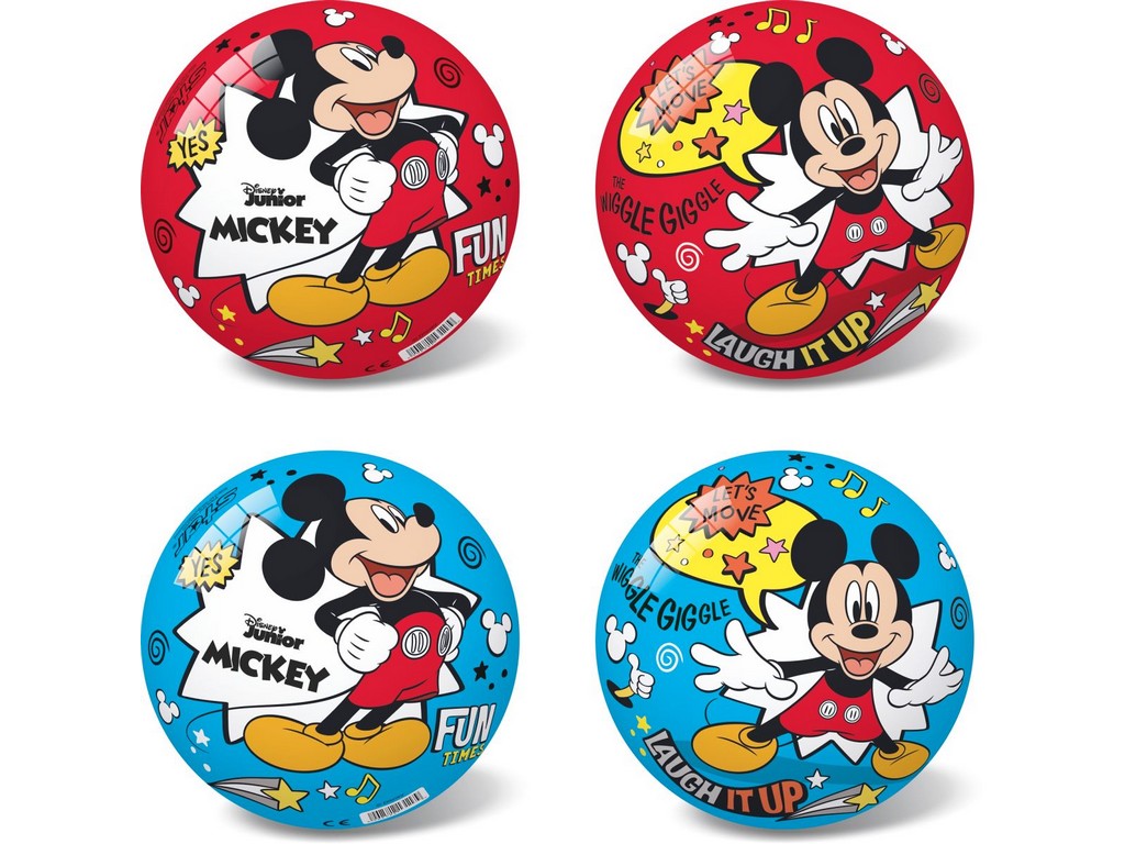 13381 - Míč Disney Mickey červený, modrý, 14 cm