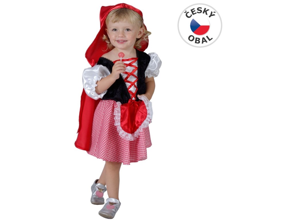 50155 - Kostým na karneval Červená Karkulka, 92-104 cm