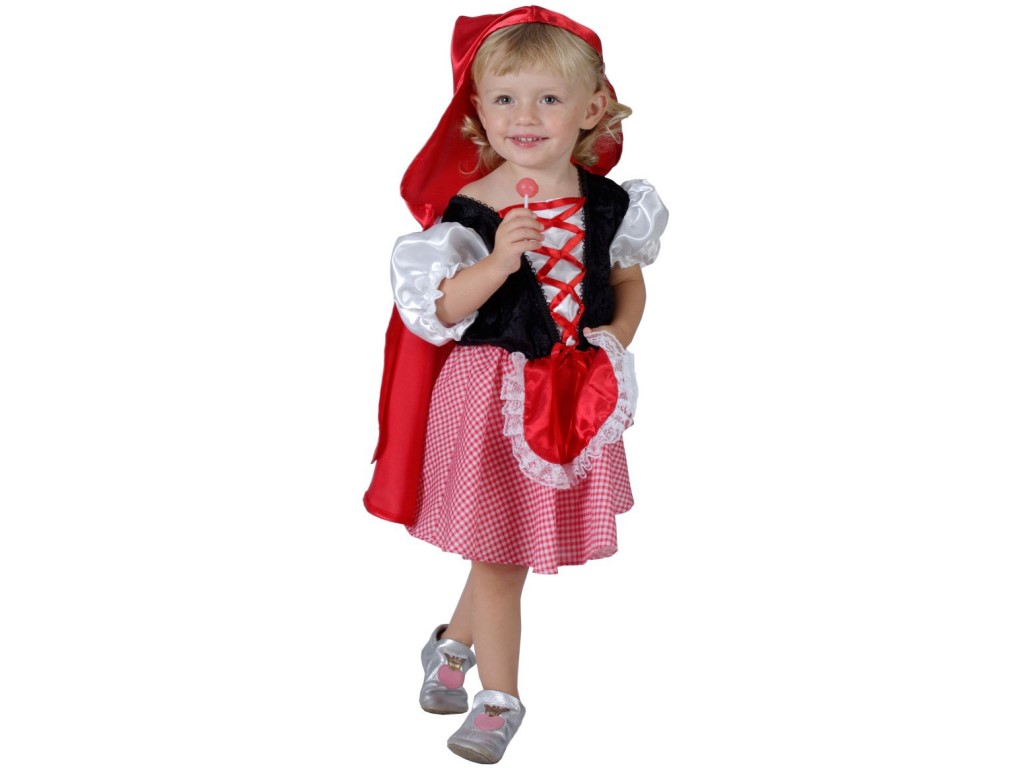 50155 - Kostým na karneval Červená Karkulka, 92-104 cm