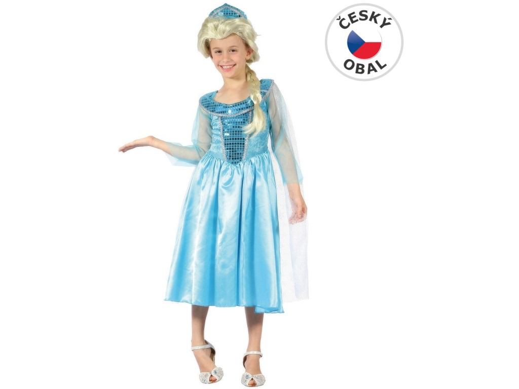 86064 - Kostým na karneval ledová princezna, 120-130cm