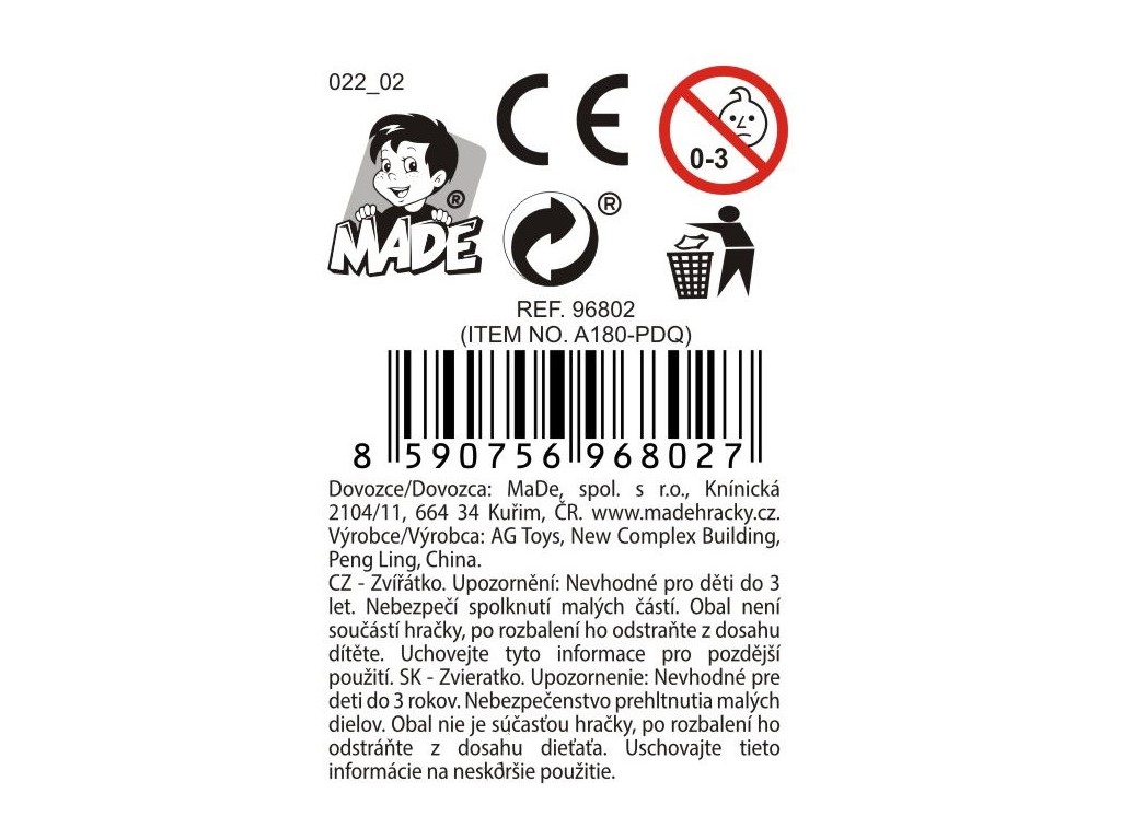 96802 - Ježek, 10 cm, 24 ks v boxu
