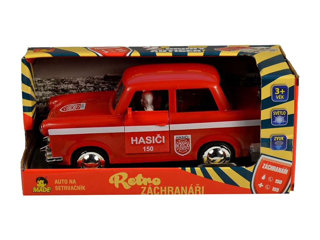 98529 - Auto retro požární na setrvačník 6 x 17 x 8 cm