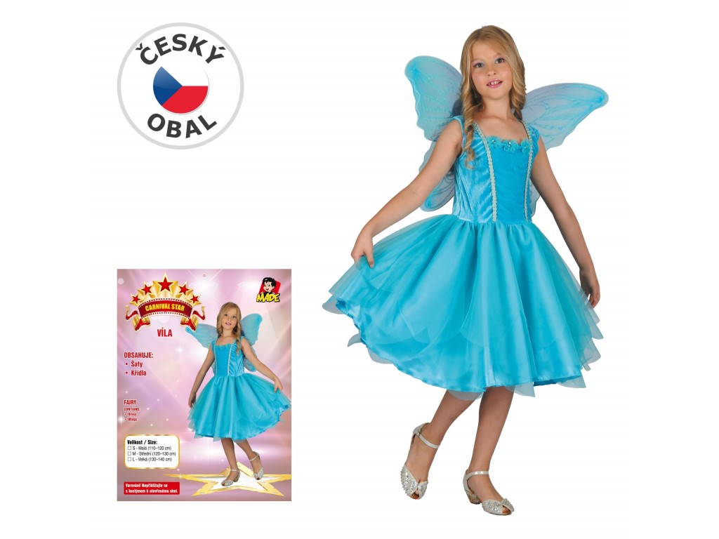 00986 - Šaty na karneval - víla, 120- 130 cm
