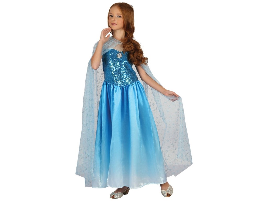 01803 - Šaty na karneval - sněhová královna, 130-140 cm