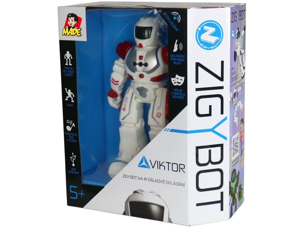 01889 - MaDe Robot Viktor 27cm, 21 funkcí, červený