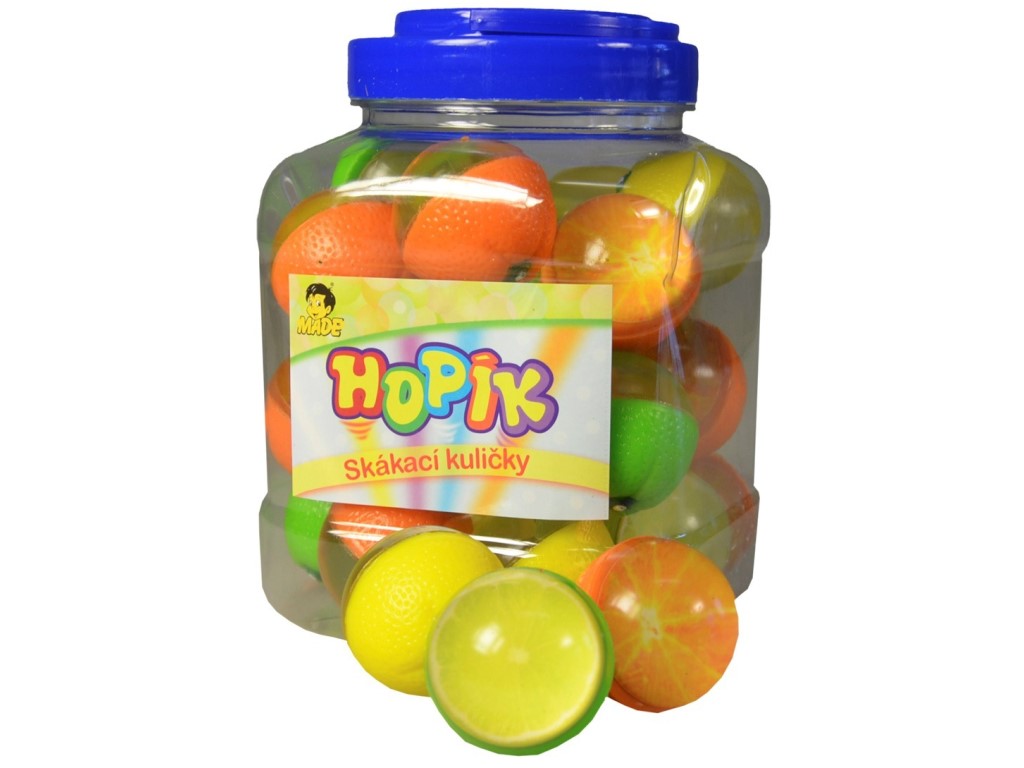 02565 - Hopskulka pomeranč, citron, limeta, 4cm, 26 ks v boxu