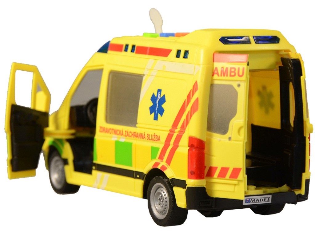 Ambulance, na setrvačník, s reálným hlasem posádky, 21 cm