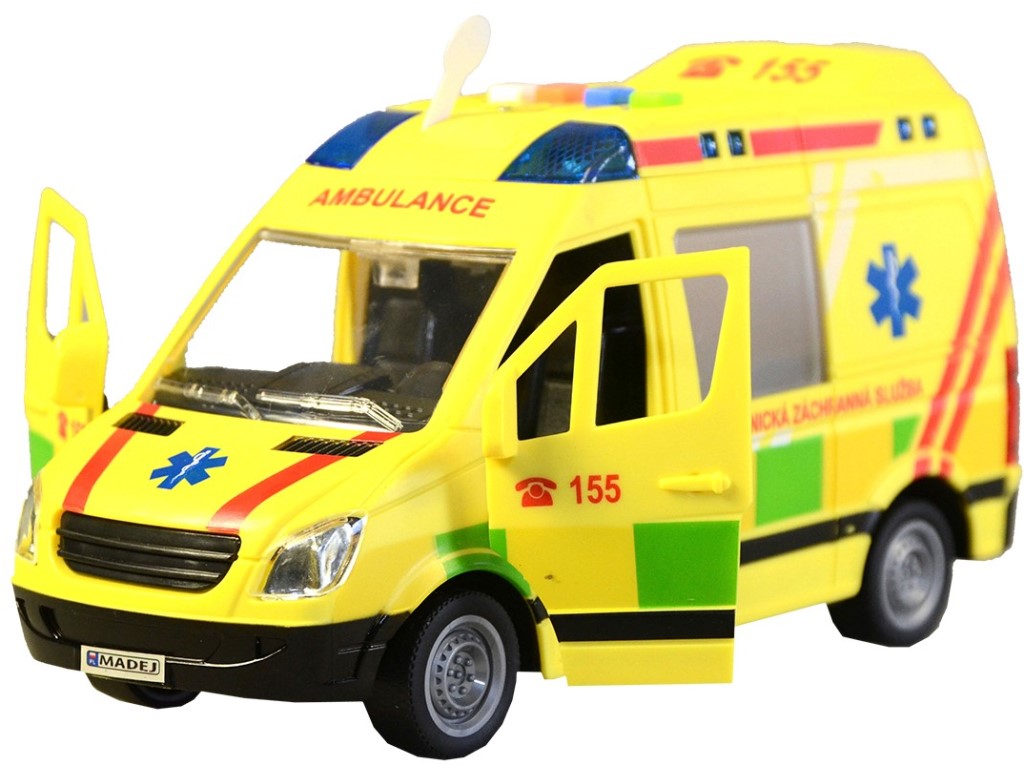 Ambulance, na setrvačník, s reálným hlasem posádky, 21 cm